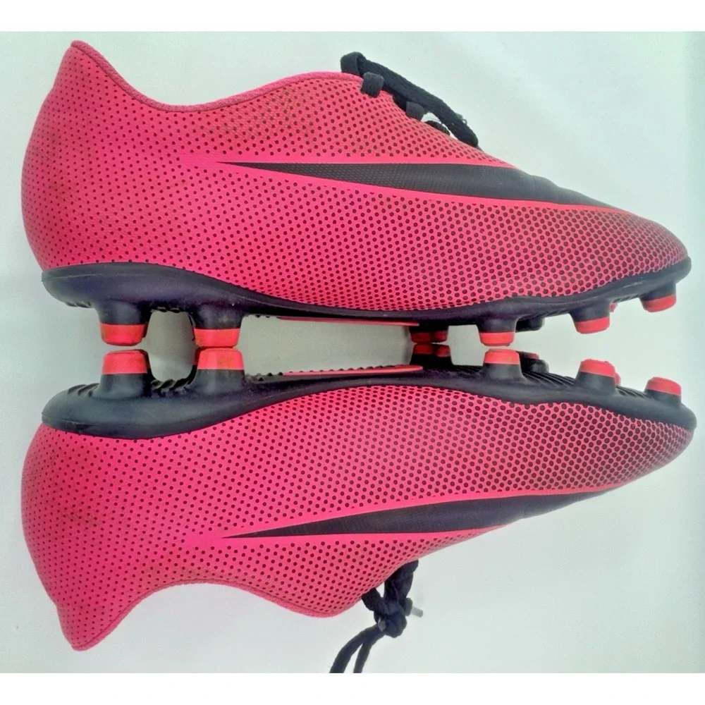 Nike Bravata Soccer Cleats Girls Youth Kids Size 3.5 Y Pink Black 844442-600